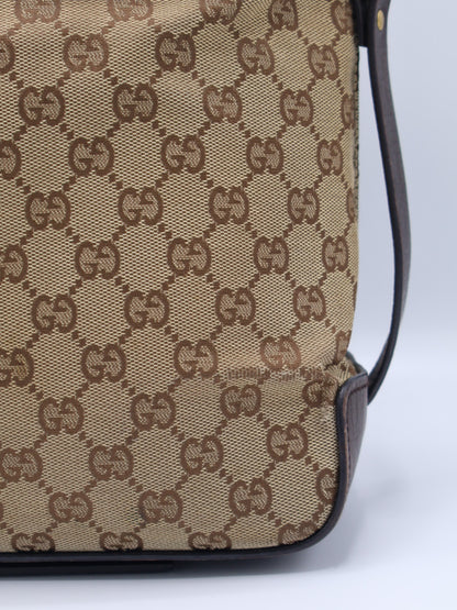 GUCCI CAVAS BELTED TOTE