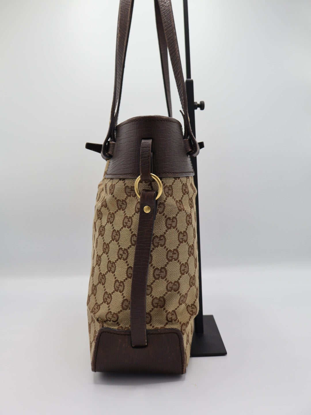 GUCCI CAVAS BELTED TOTE