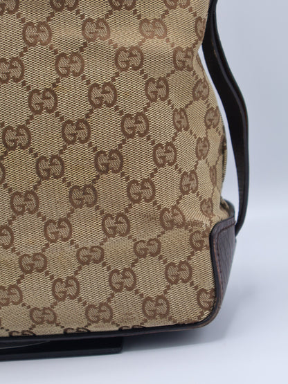 GUCCI CAVAS BELTED TOTE
