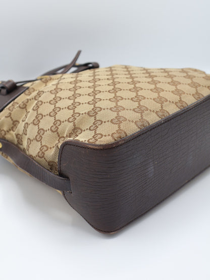 GUCCI CAVAS BELTED TOTE
