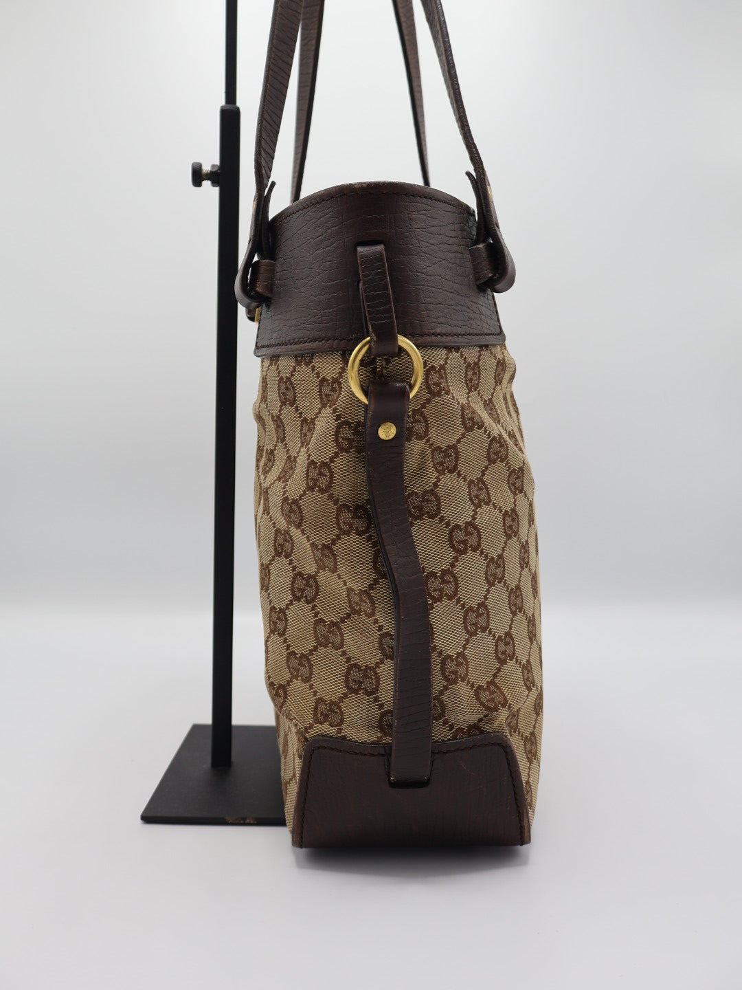GUCCI CAVAS BELTED TOTE
